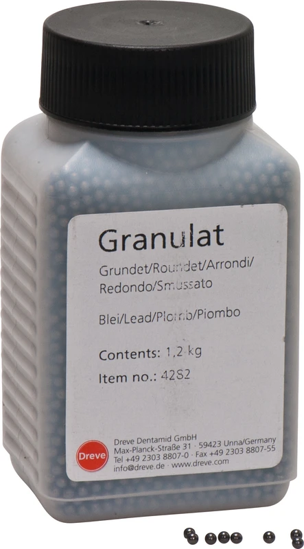Flasche 1,2 kg Bleigranulat