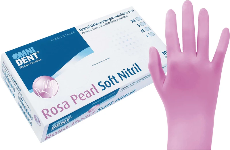 106039 - Rosa Pearl Soft Nitril - Packung 100 Stück puderfrei, M