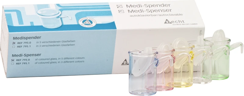 Sortiment 5 Stück sortiert (klar, gelb, rosalin, grün, blau)