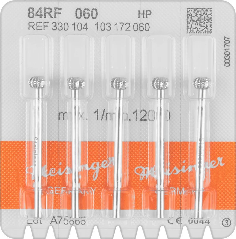 125075 - Stahlfräser 84RF - Packung 5 Stück HP, Figur 103, 3,5 mm, ISO 060
