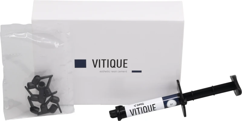 Packung 6 g Spritze Zement B1, 10 Veneer-Tips