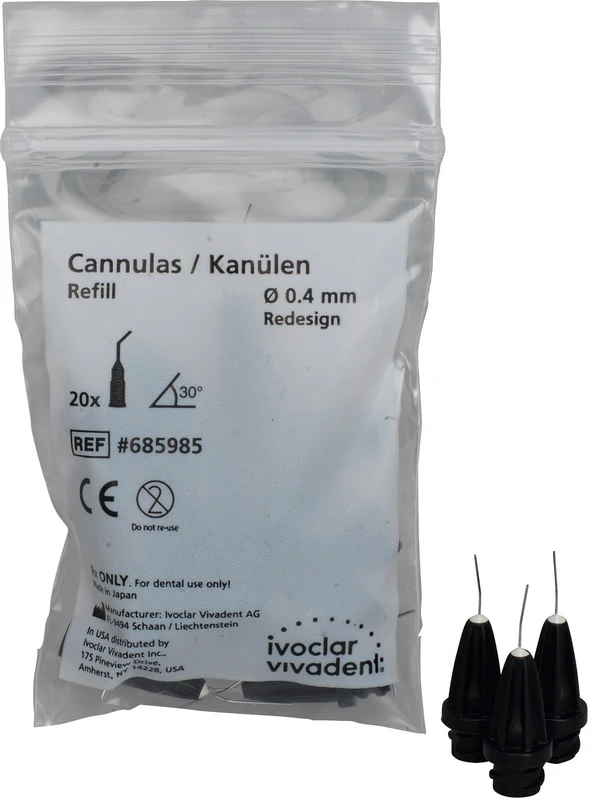 Packung 20 Stück Ø 0,4 mm, für Helioseal F Plus Packung 20 Stück Ø 0,4 mm, für Helioseal F Plus