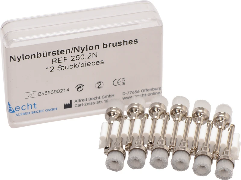Beutel 12 Stück weiß hart, mit Nylonbesatz, RA