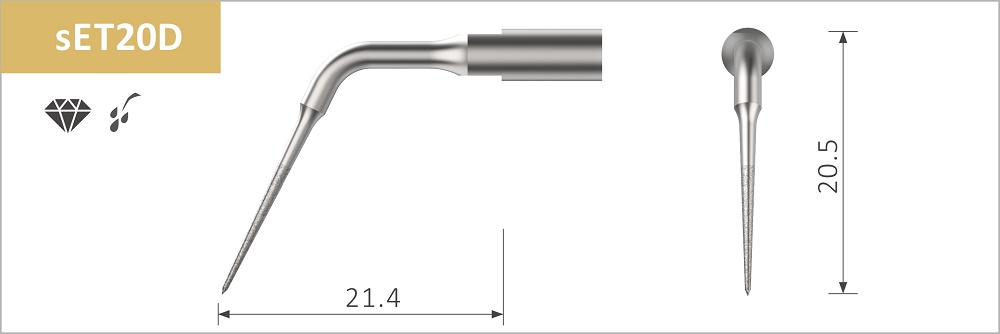 Stück, sET20D Nachbehandlung. Ultraschall Instrument, Länge 20 mm. Stück, sET20D Nachbehandlung. Ultraschall Instrument, Länge 20 mm.