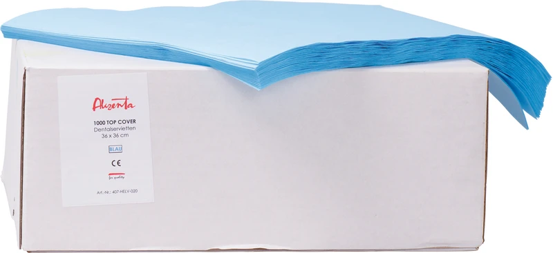 Karton 1.000 Stück blau, 36 x 36 cm