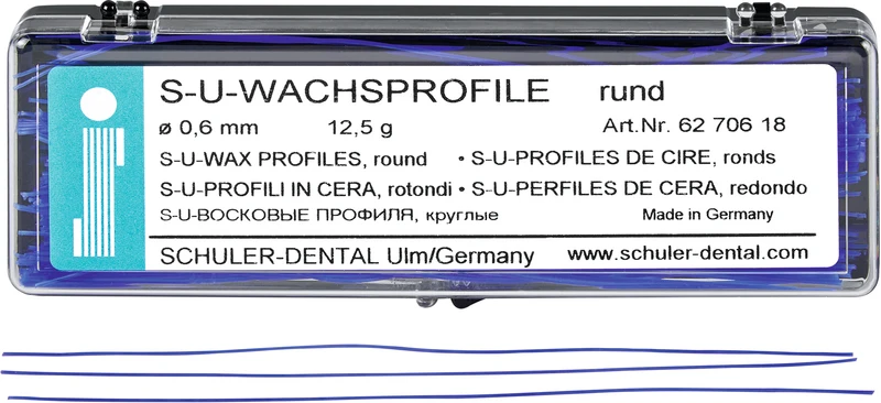 Packung 12,5 g Wachsprofile rund, 0,6 mm