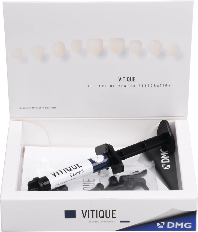 Packung 6 g Spritze Zement B1, 10 Veneer-Tips