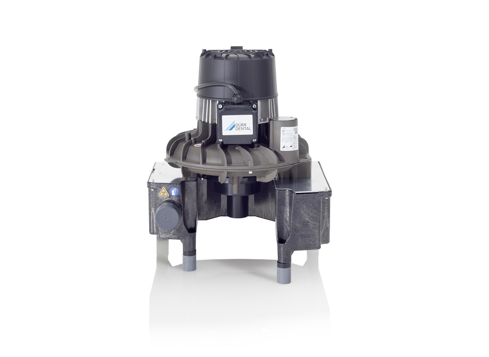  zentrale Saugmaschine bis 3 Arbeitsplätze, bei 2 Behandlern gleichzeitig, mit Kondensatabscheiderund Steuereinheit 