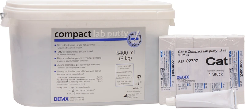 Eco-Set 8 kg Eimer, 5 x 25 ml Tuben cat compact Paste, 2 Dosierlöffel Eco-Set 8 kg Eimer, 5 x 25 ml Tuben cat compact Paste, 2 Dosierlöffel