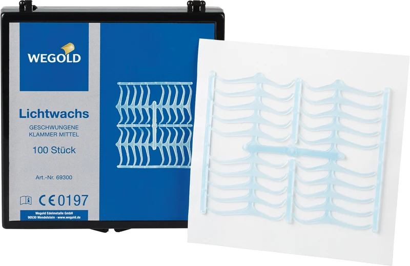 Packung 100 geschwungene Klammern mittel