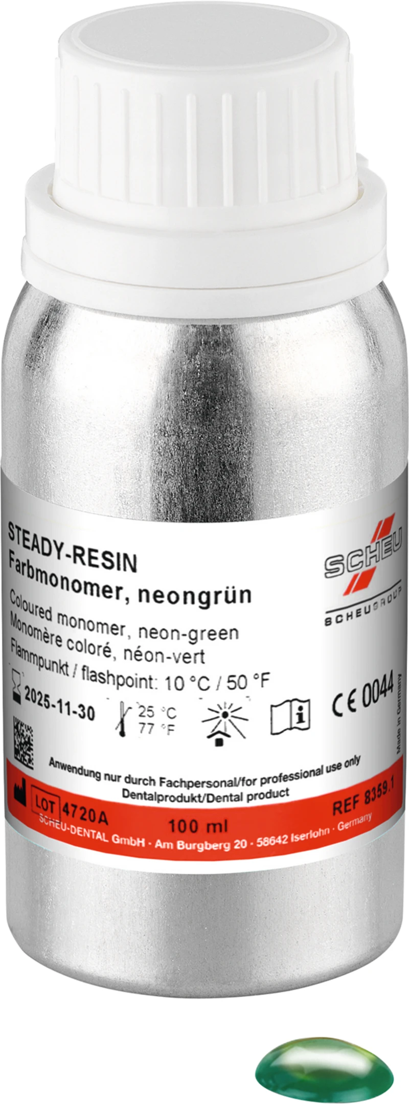 Flasche 100 ml neongrün