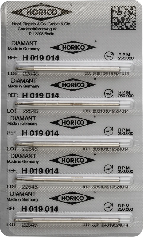 17996 - Diamantschleifer H 019 - Stück 5 Stück HP, Figur 019, 3 mm, ISO 014