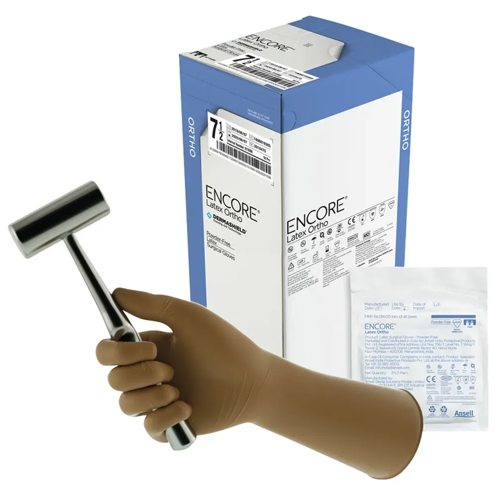 Packung 50 Paar puderfrei, braun, Größe 6 Packung 50 Paar puderfrei, braun, Größe 6