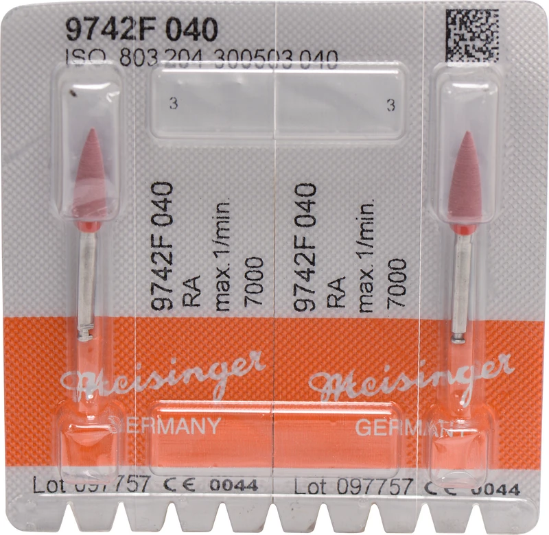 Packung 2 Stück rosa fein, RA, Figur 243, 13 mm, ISO 040