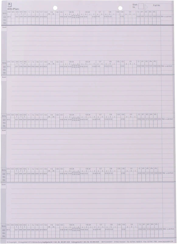 Packung 100 Stück kopfgelocht, für DIN A5-Karteikarte