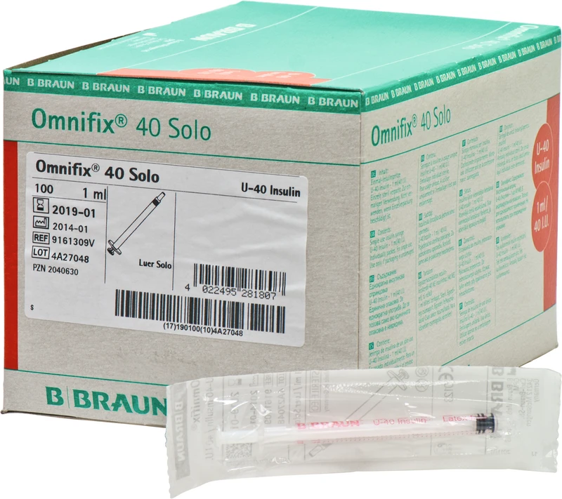 Packung 100 Stück 1 ml, ohne Kanüle