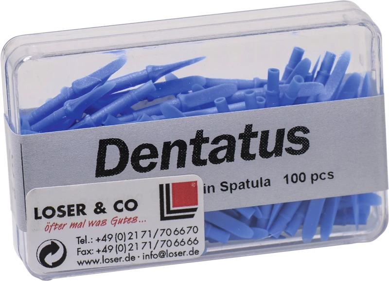 Packung 100 Stück blau dünn, spatelförmig