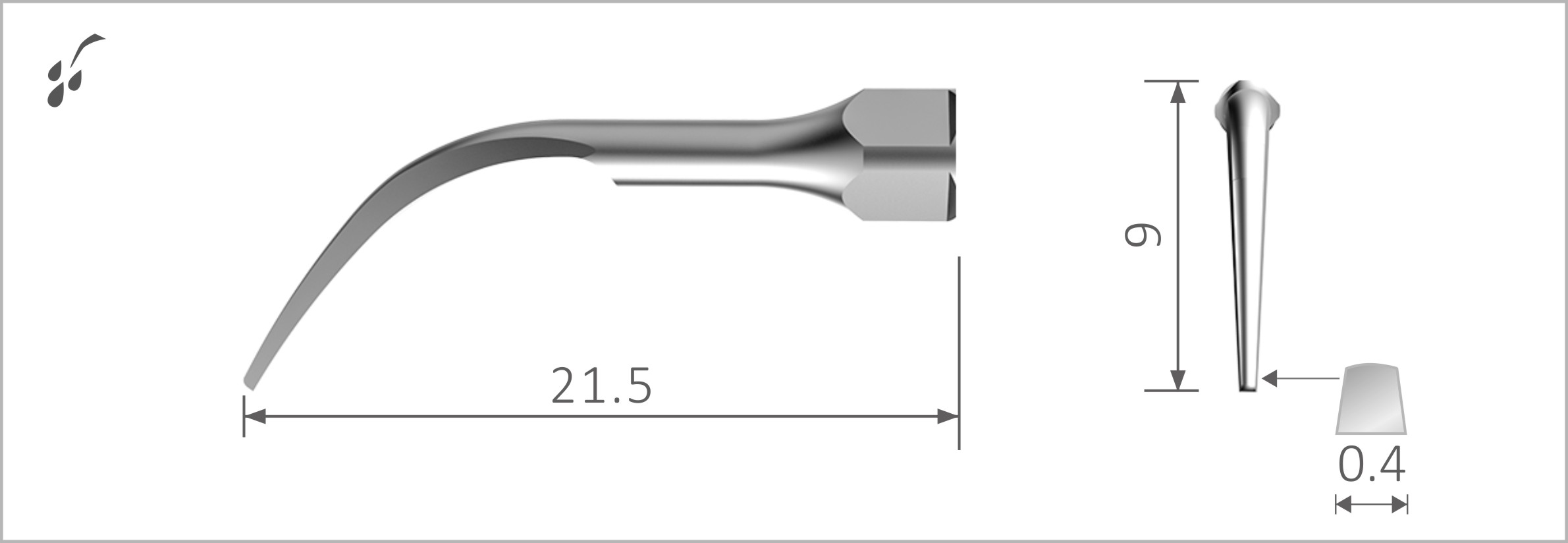 Stück, P1 Passend für EMS® Spitze zur Entfernung von subgingivalem Zahnstein. Stück, P1 Passend für EMS® Spitze zur Entfernung von subgingivalem Zahnstein.