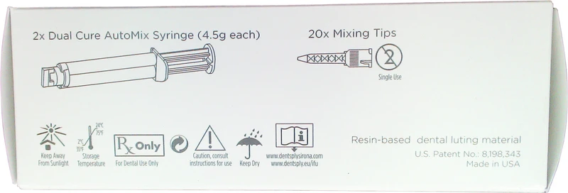 Packung 2 x 4,5 g Automix Spritze transluzent, 20 Mischkanülen