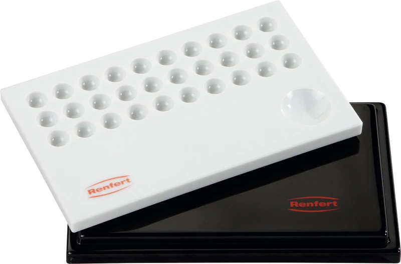 Stück Anmischplatte, schwarzer Deckel