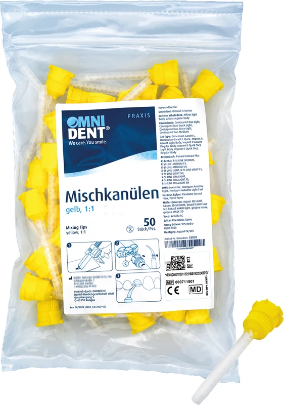 Beutel 50 Stück gelb 1:1