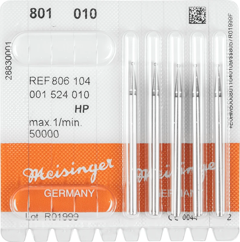 22994 - Diamanten 801 - Packung 5 Stück blau mittel, HP, Figur 001 Rund, ISO 010