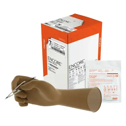 Packung 50 Paar puderfrei, braun, Größe 5,5